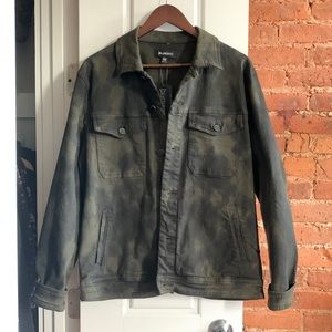 BLANK NYC Unisex Green/Black Tie Dye Demin Jacket